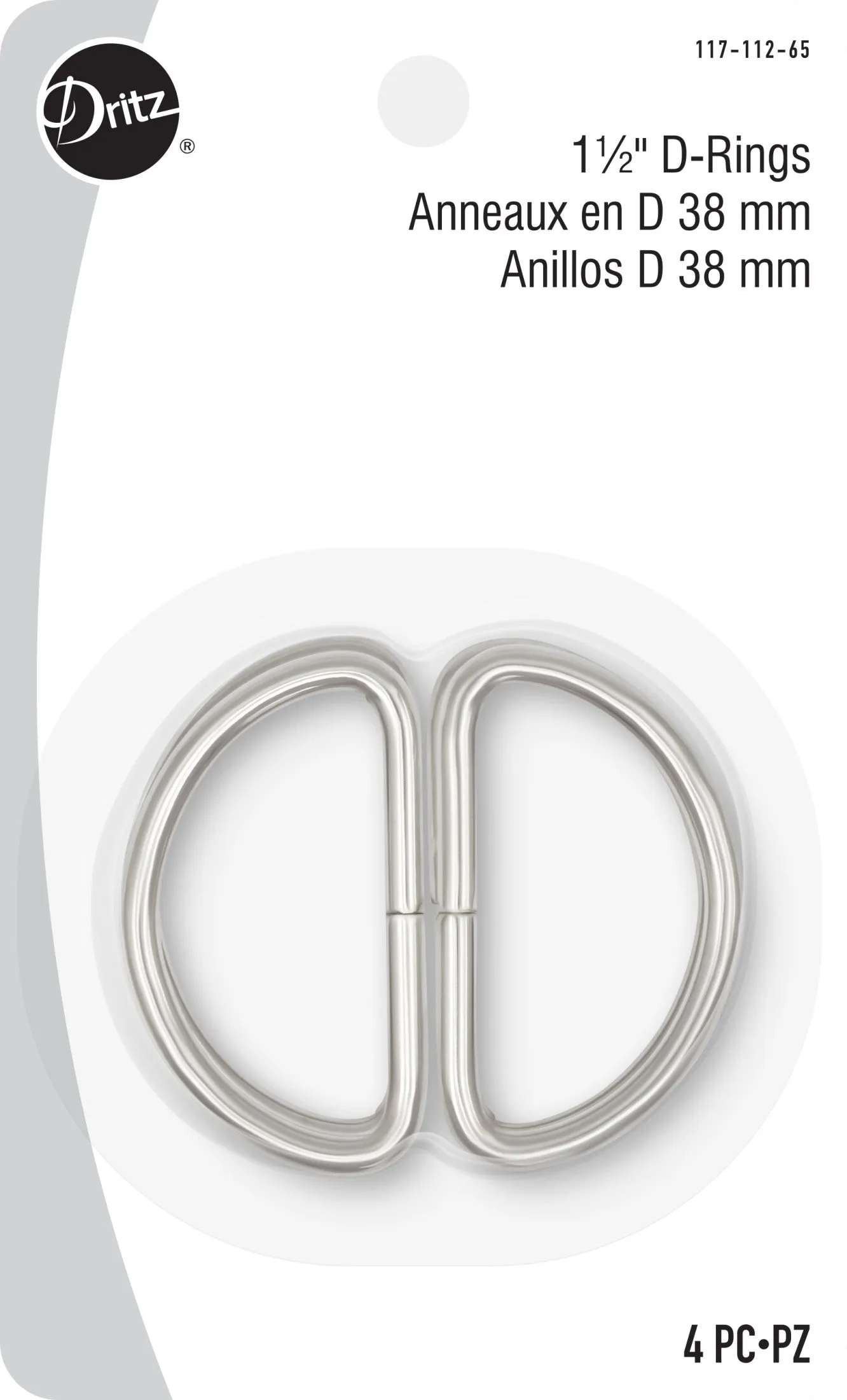 1-1/2" D-Rings, 4 pc