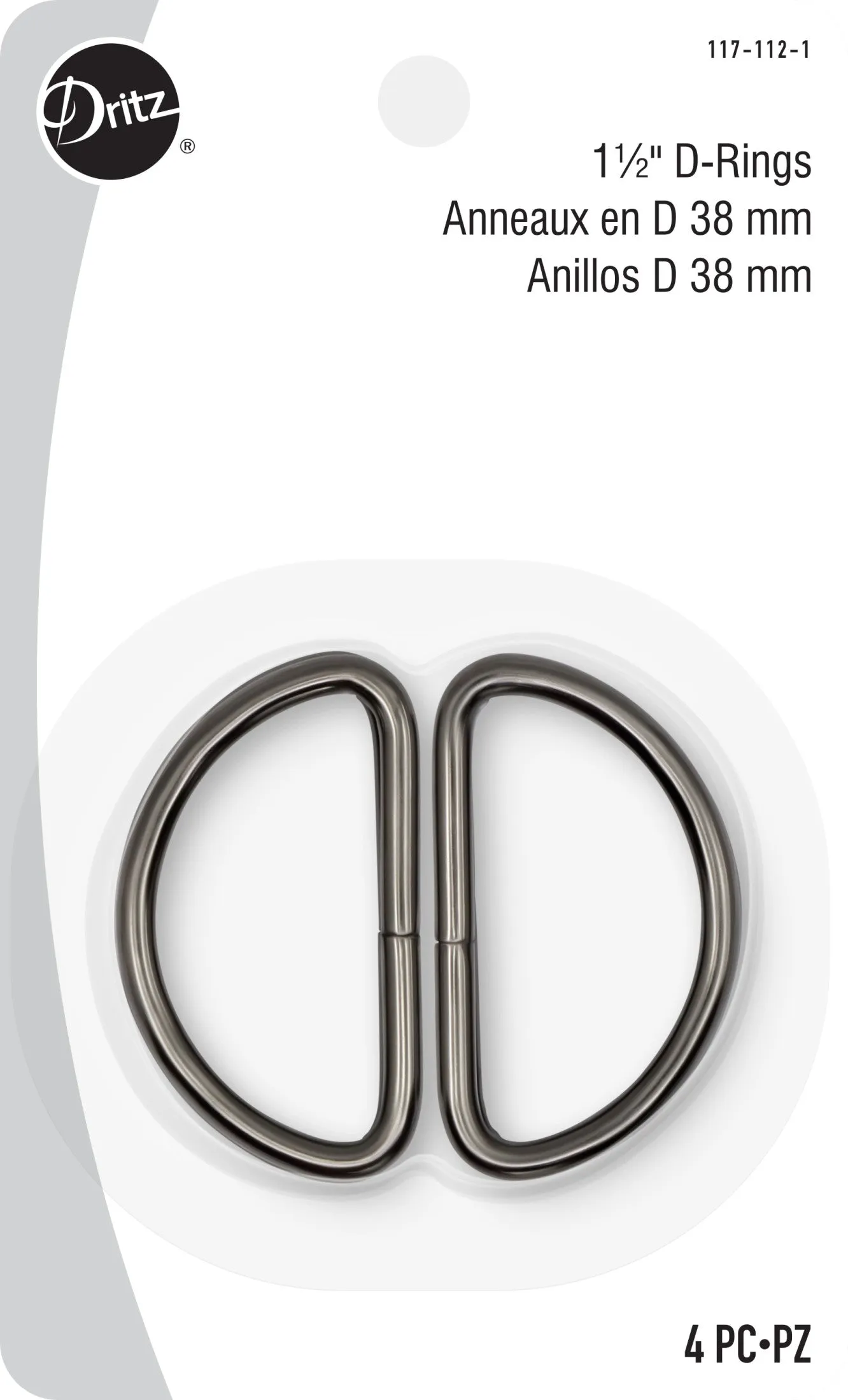 1-1/2" D-Rings, 4 pc