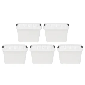 17 Quart Stack & Pull  Natural Nesting Black Latching Storage Container [ Part of 5 ]