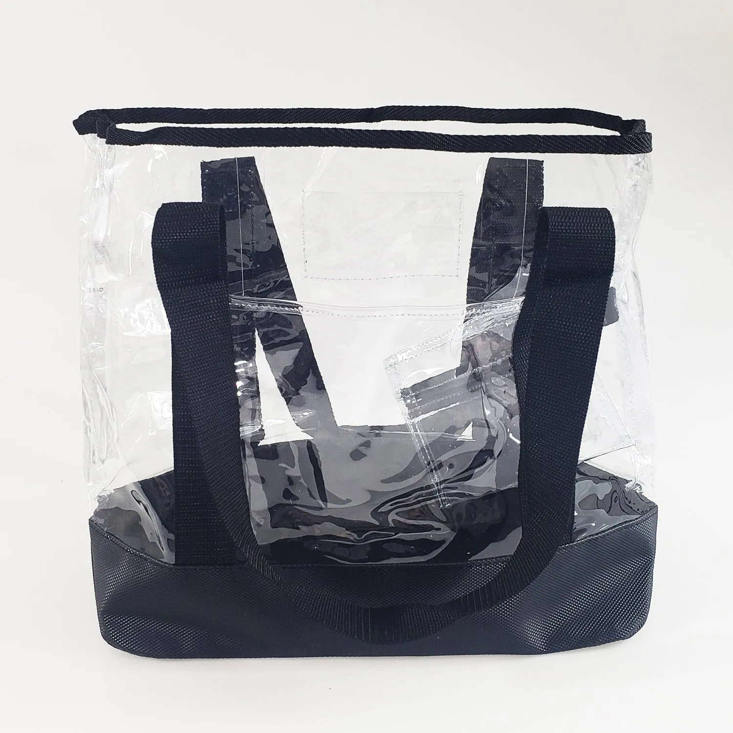 36 ct Transparent Clear Tote Bag with Zippered Pouch - By Case