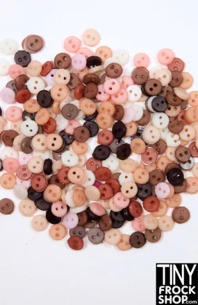 4mm - 12" Fashion Doll Mini Round Mixed Bag of Buttons - Pack Of 12