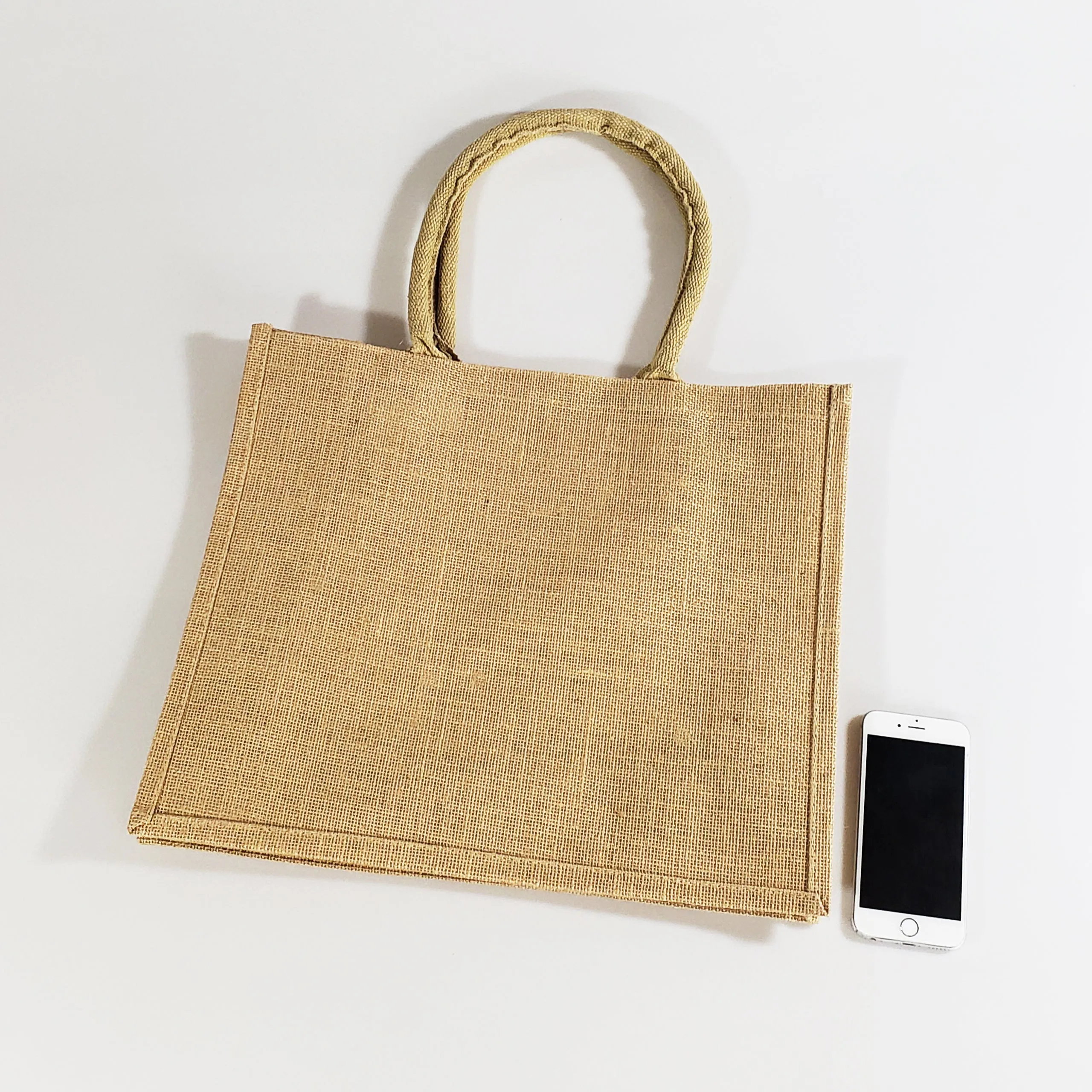 6 ct Large Burlap Shopping Bags / Reusable Jute Totes - By Bundle