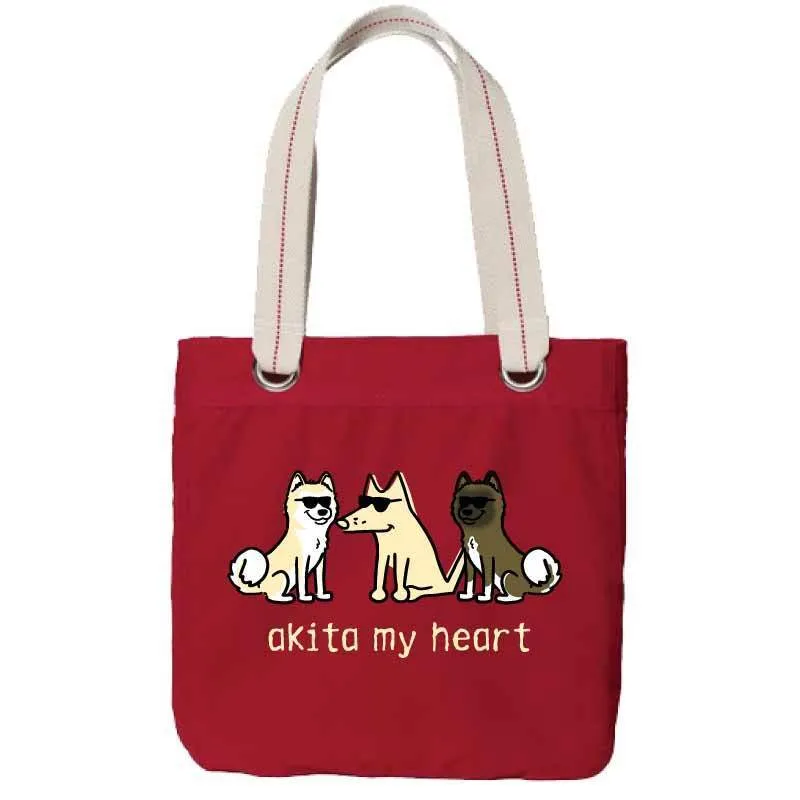 Akita My Heart - Canvas Tote