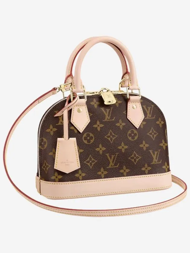 Alma BB Monogram Tote Bag Brown