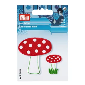 Applique, Mushrooms, 2 pc