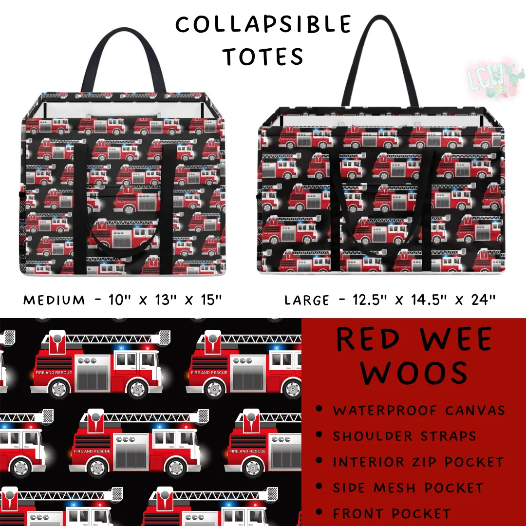 Batch #240 - Collapsible Totes - Closes 11/20 - ETA mid Jan - Red Wee Woos Collapsible Totes