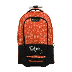 Bestlife School Halloween Theme Rolling Backpack