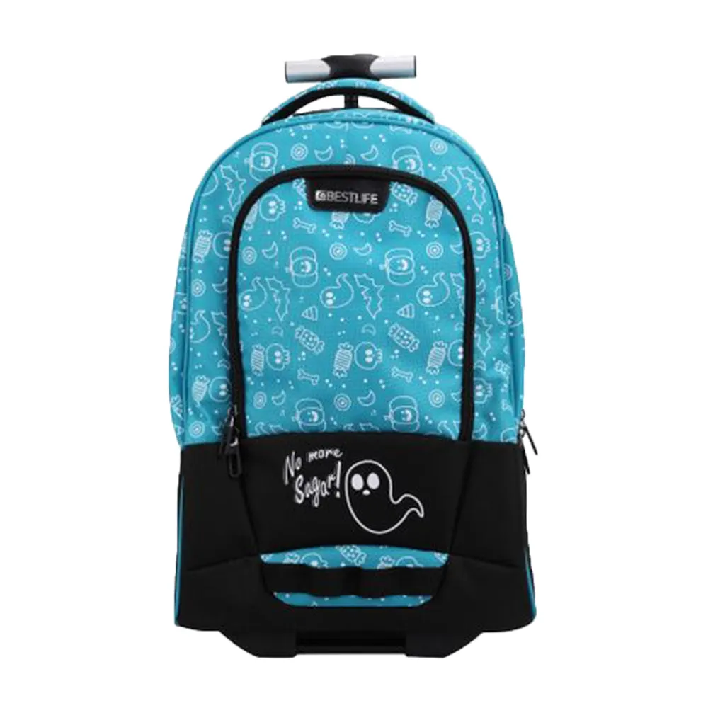 Bestlife School Halloween Theme Rolling Backpack