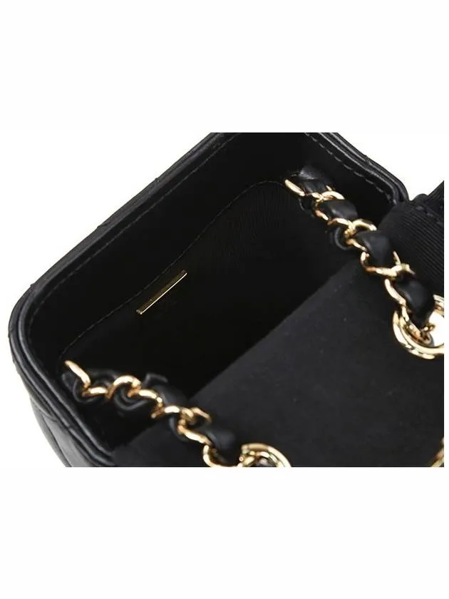 Black gold box mini chain bag AS2876