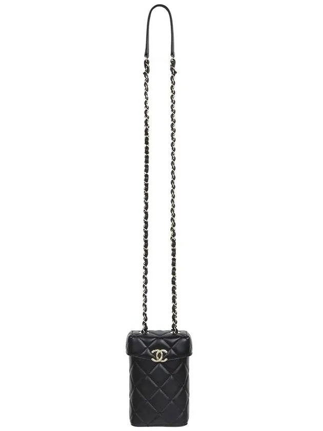 Black gold box mini chain bag AS2876