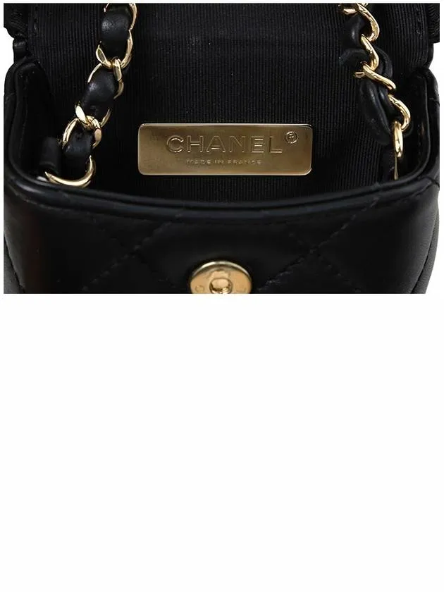 Black gold box mini chain bag AS2876