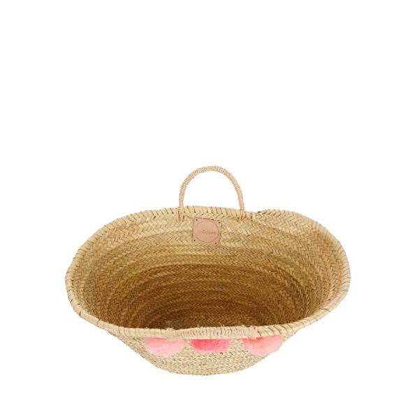 Bohemia Design Pom Pom Basket – Pink Ombre