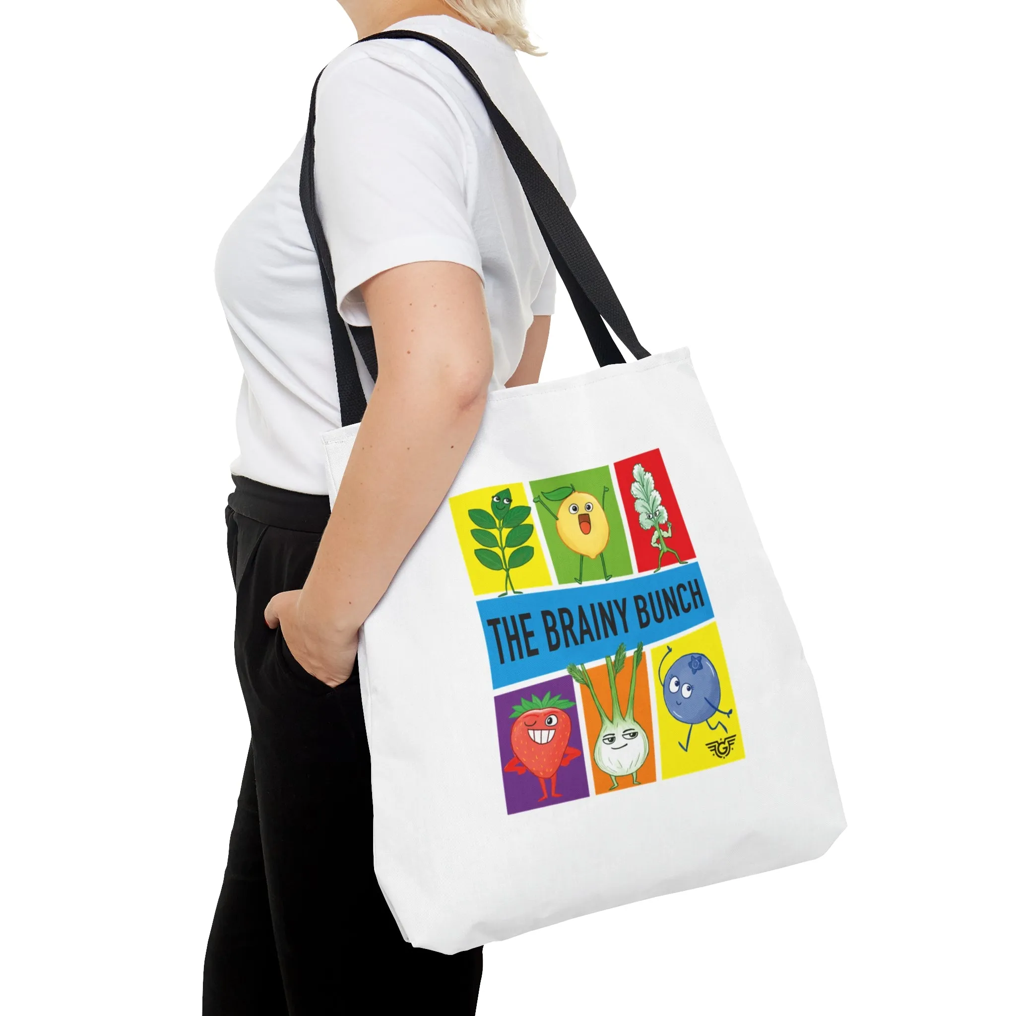 Brainy Bunch Tote (white, 3 sizes))