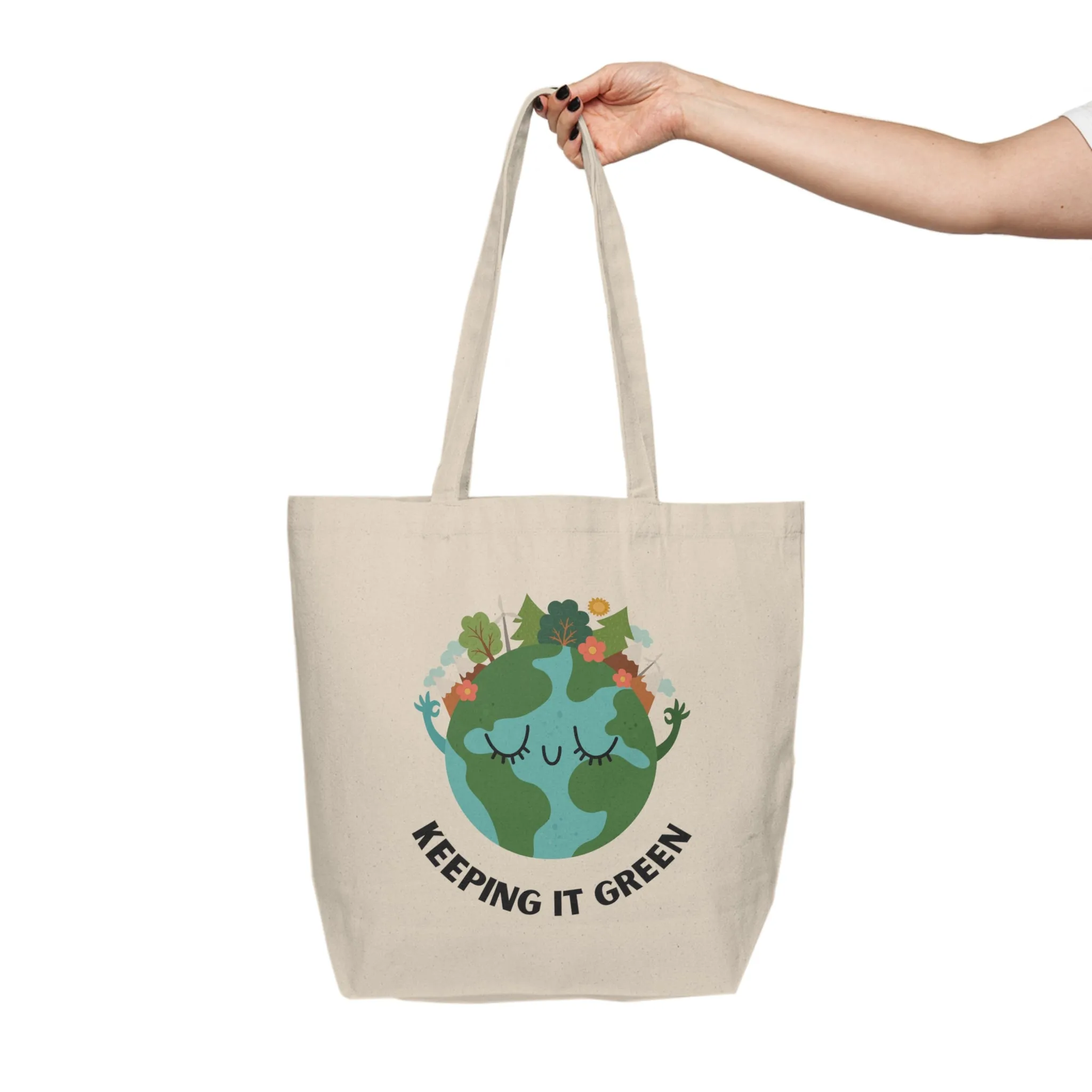 Canvas Shopping Tote: Keeping it green