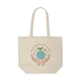 Canvas Shopping Tote: Our earth, our home