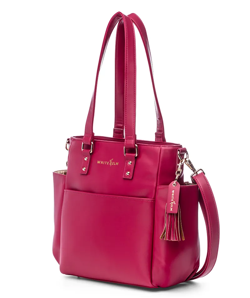 Carina Tote Bag - Cranberry