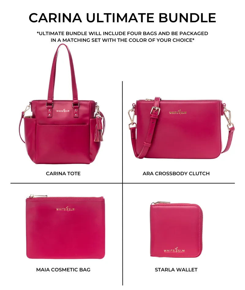 Carina Tote Bag - Cranberry