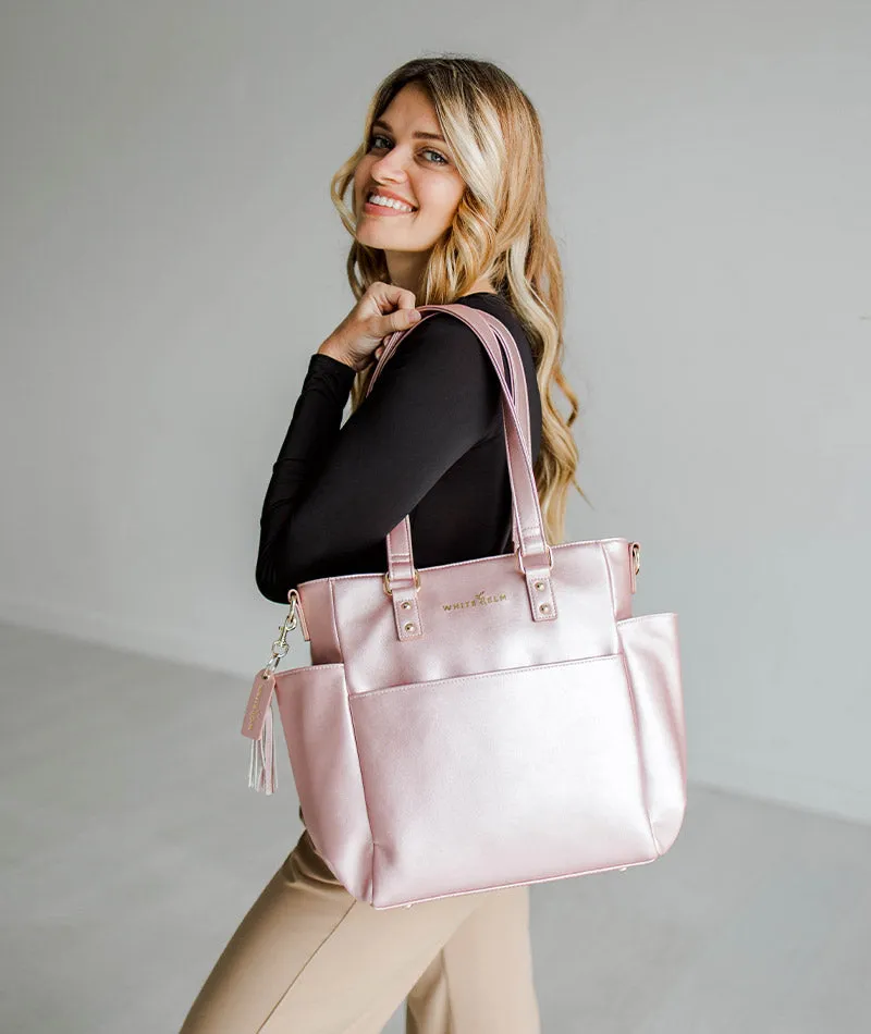 Carina Tote Bag - Pink Metallic