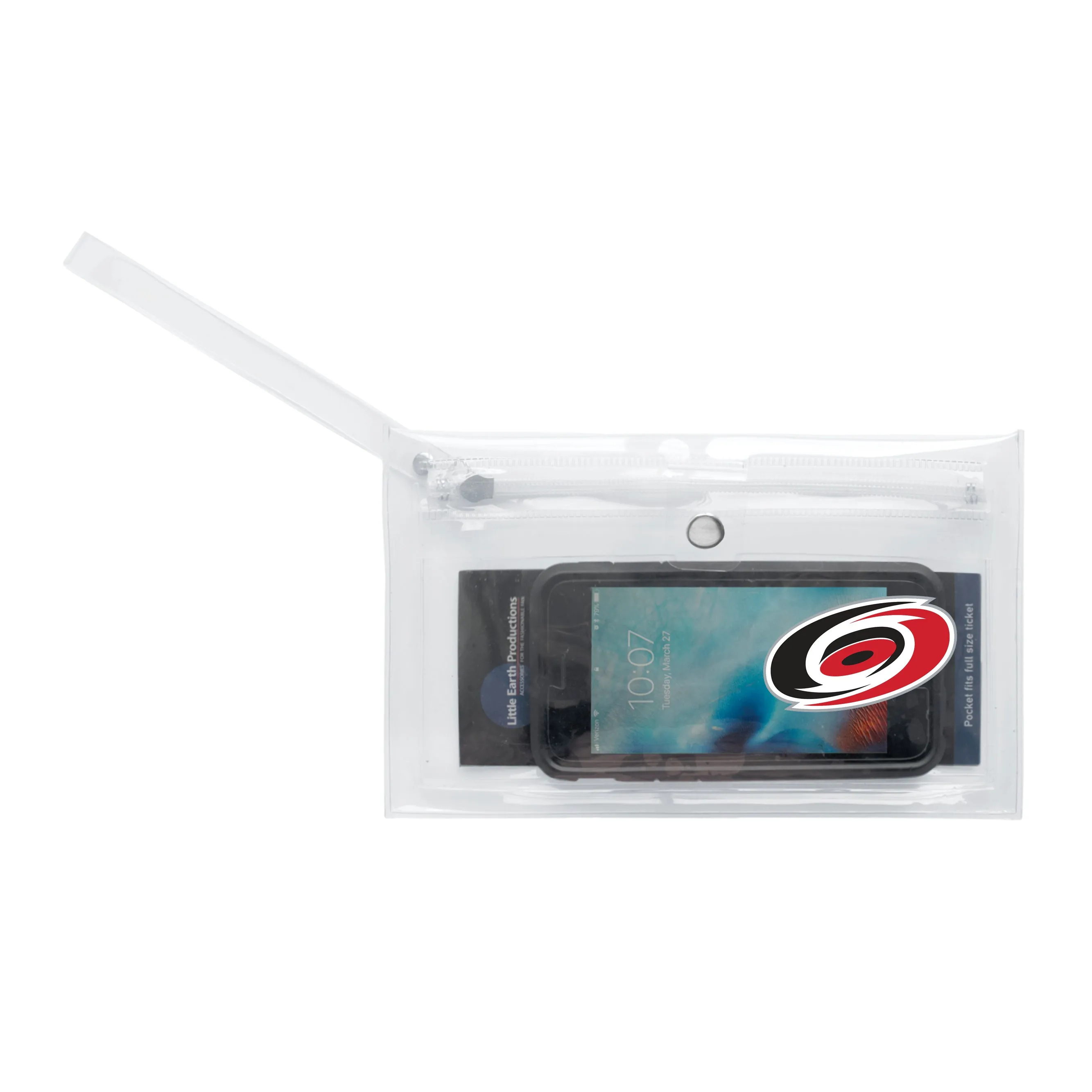 Carolina Hurricanes Clear Ticket Wristlet