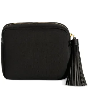 Celebrate Shop Women's Black Tassel Neoprene Small Pouch, One Size