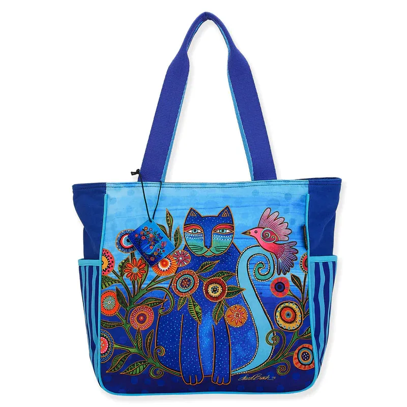 CERULEAN CAT LARGE TOTE