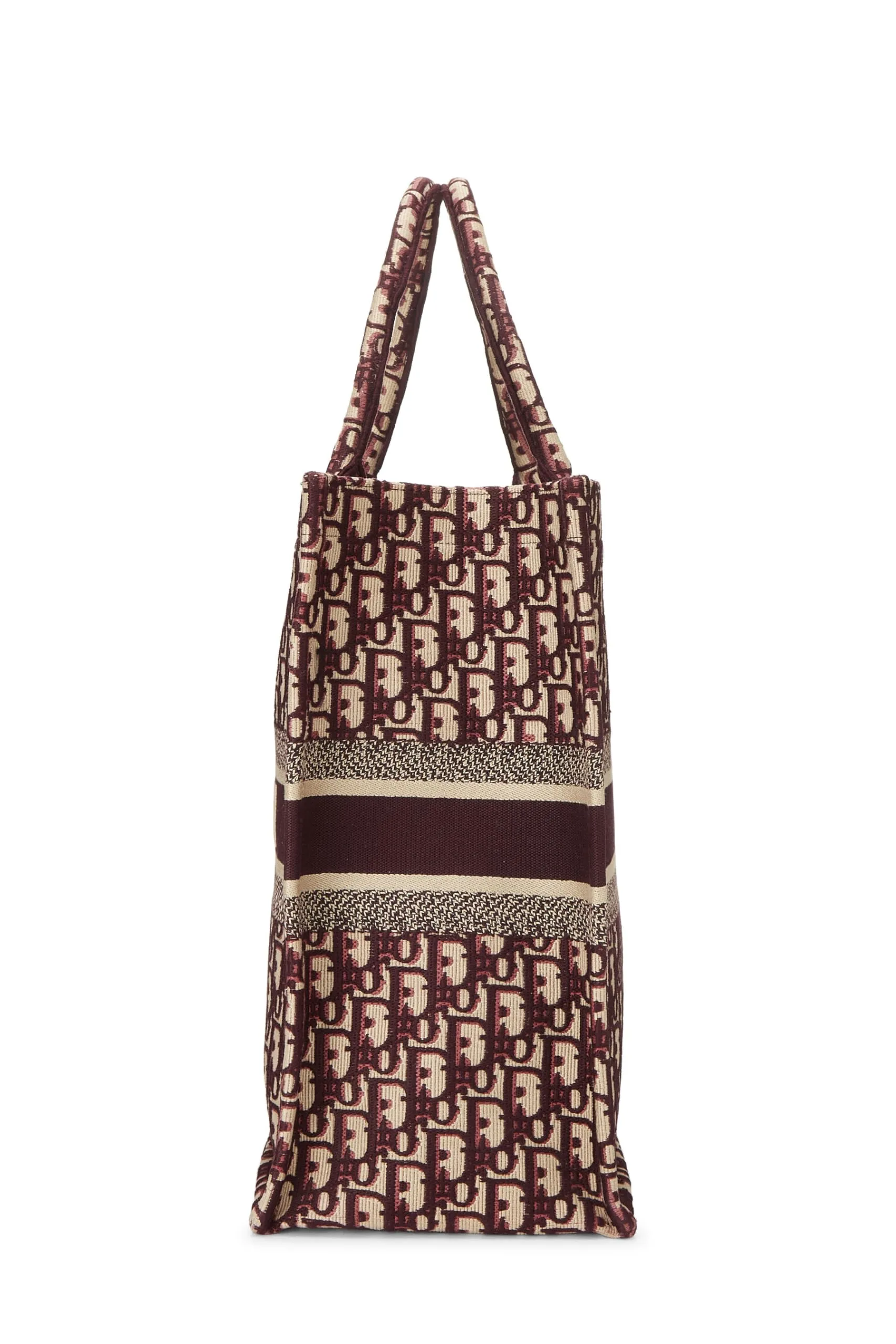 Dior,  Burgundy Trotter Canvas Book Tote Large, Burgundy