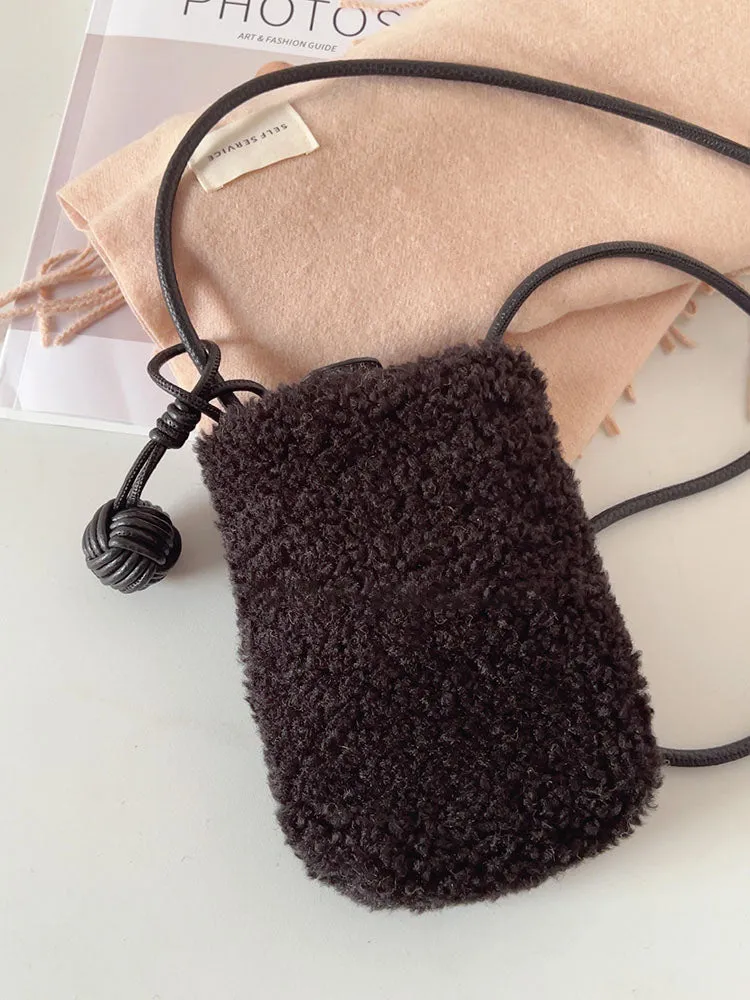 Elena Handbags Faux Furry Crossbody Bag