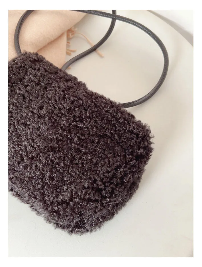 Elena Handbags Faux Furry Crossbody Bag