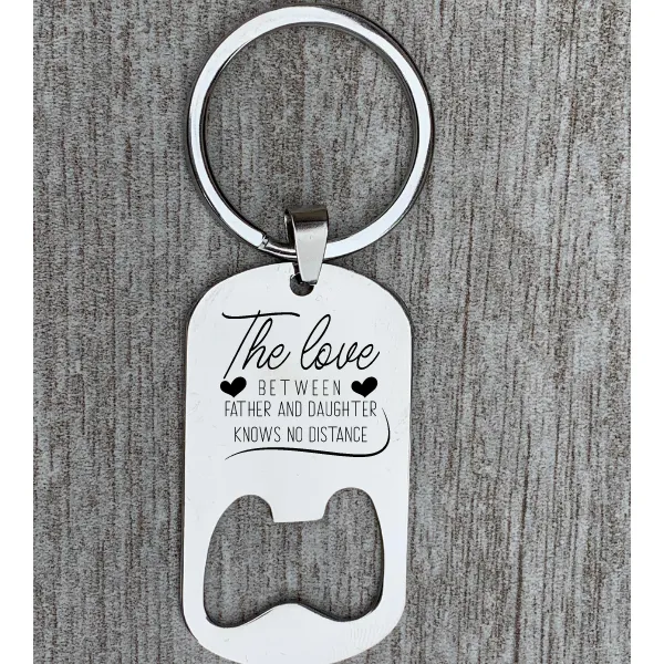 Personalized Father-Daughter Keychain - Heartfelt Gift Celebrating Unbreakable Bond Across Any Distance