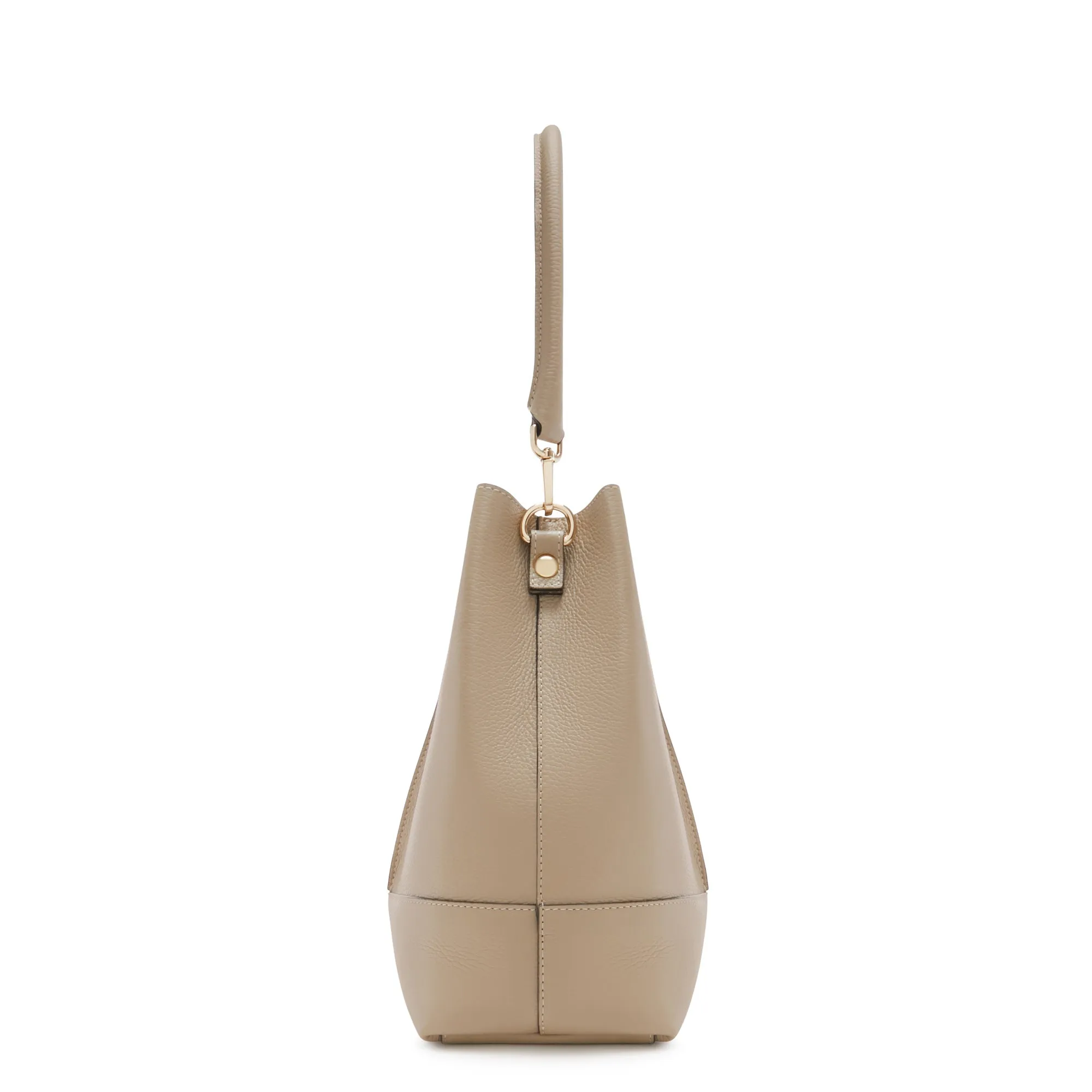 Femme Forte Macie taupe calfskin leather shoulder bag