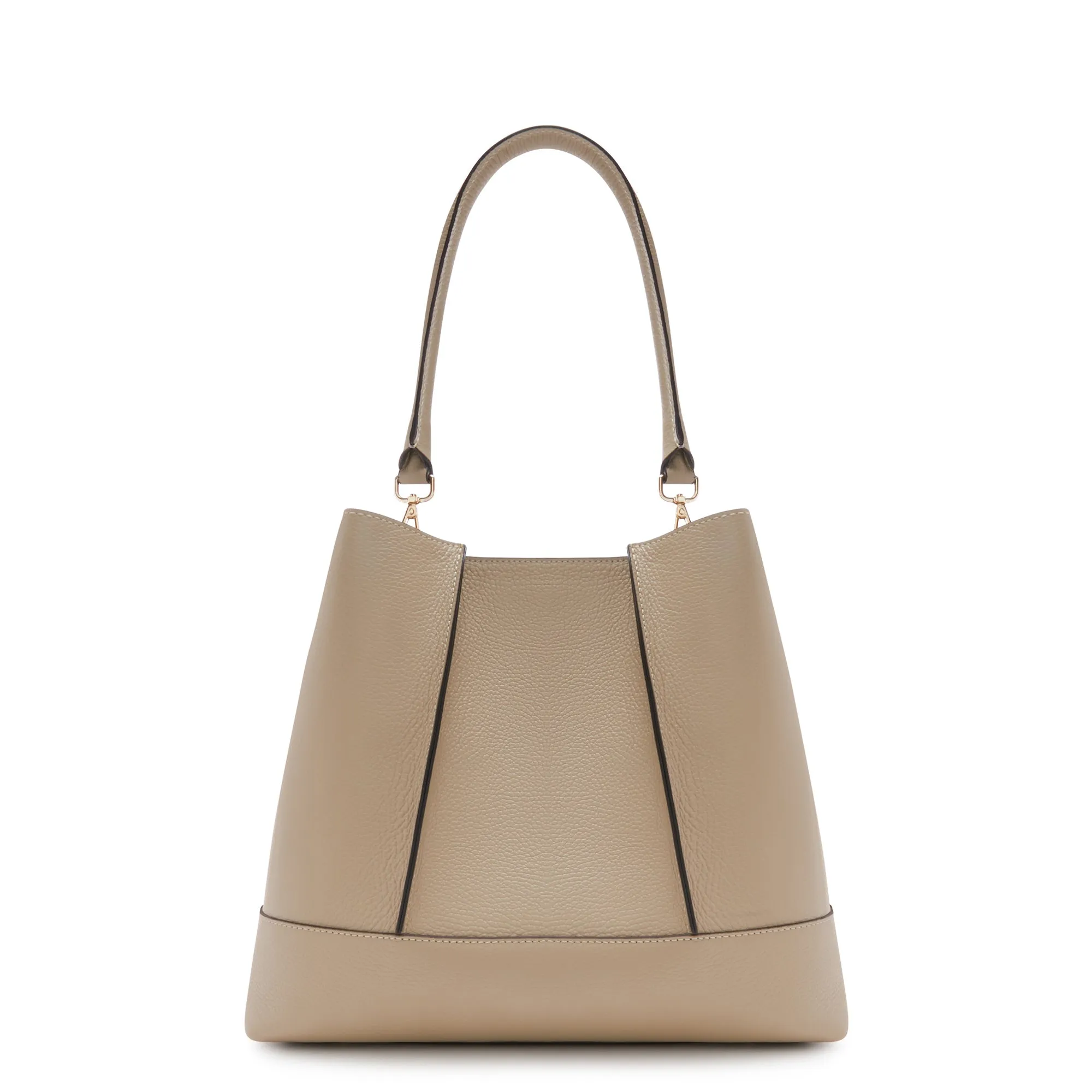 Femme Forte Macie taupe calfskin leather shoulder bag