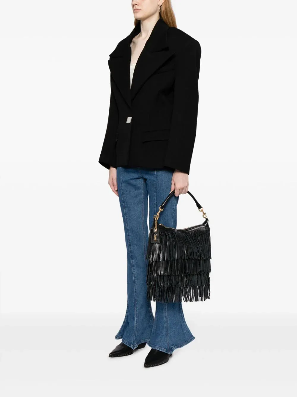 Fringed Leather Shoulder Bag