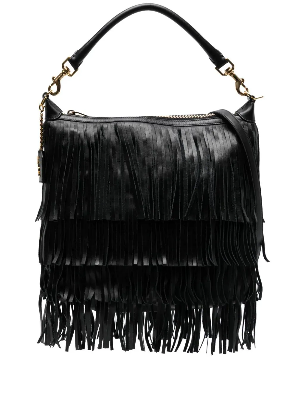 Fringed Leather Shoulder Bag