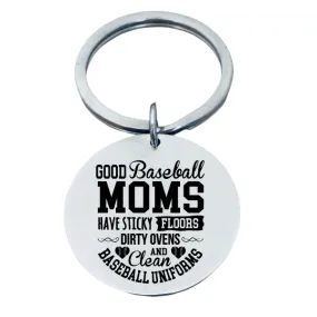 Good Baseball Mom Keychain