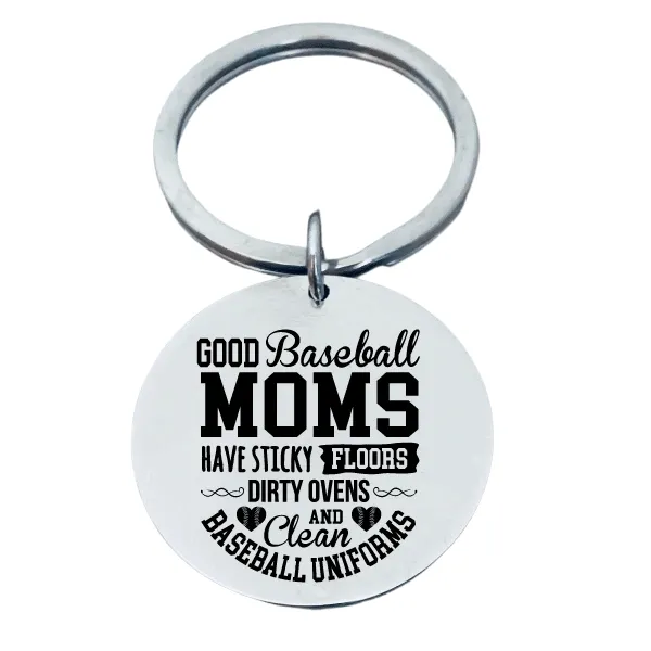 Good Baseball Mom Keychain