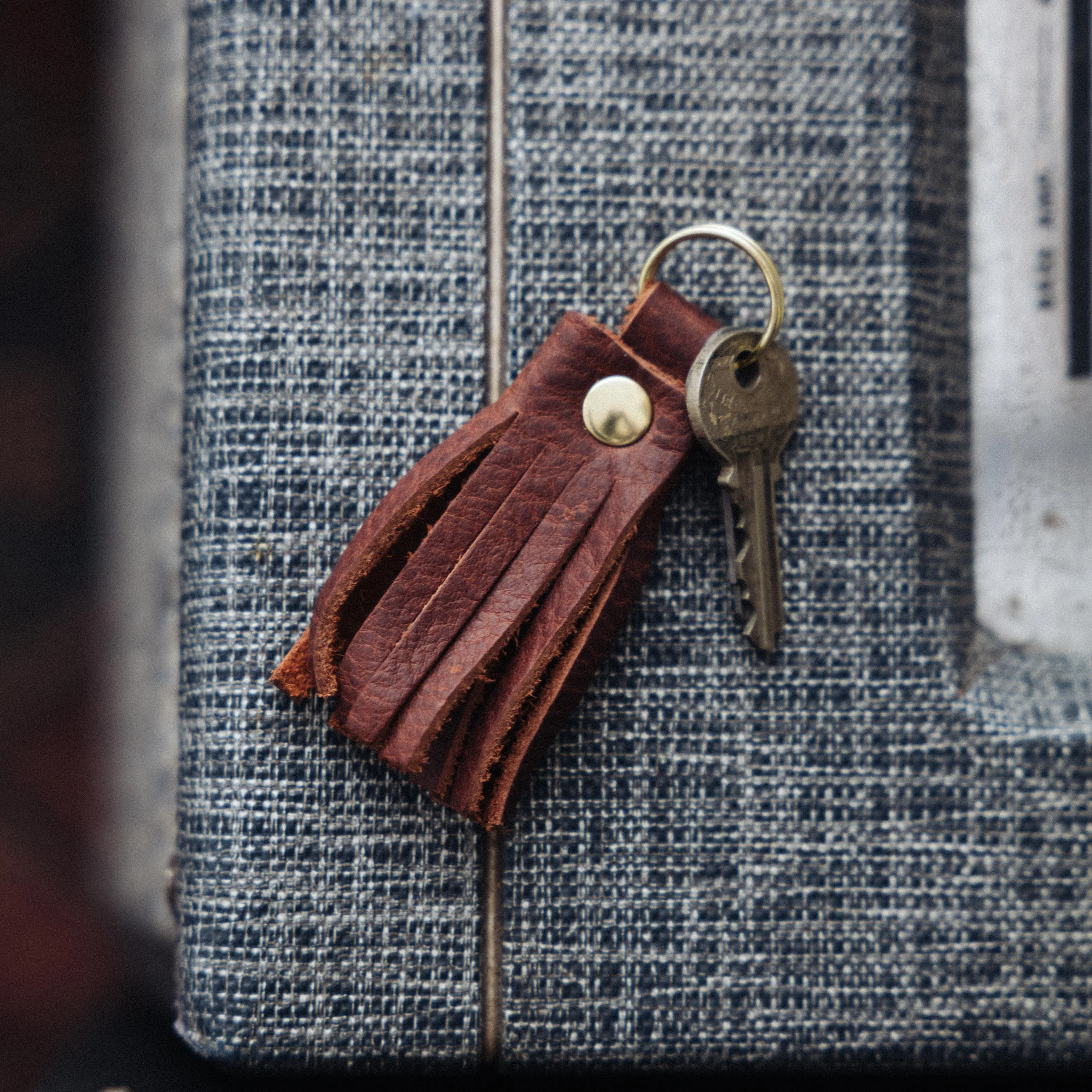 Grey Kodiak Tassel Keychain