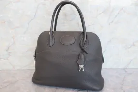 HERMES／エルメス ボリード31 トリヨンクレマンス グラファイト □L刻印 ハンドバッグ 600090069