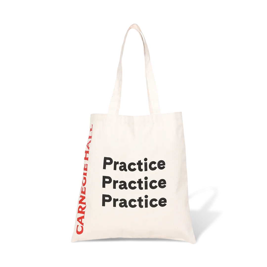 “Practice, Practice, Practice” Canvas Tote Bag