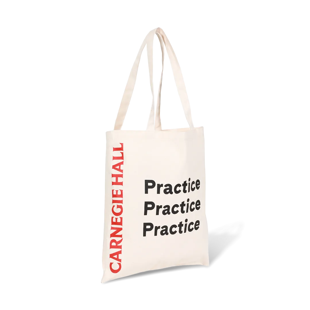 “Practice, Practice, Practice” Canvas Tote Bag