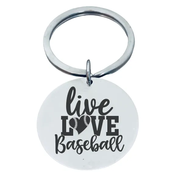 Products Baseball Keychain - Eat, Sleep, Baseball, Repeat