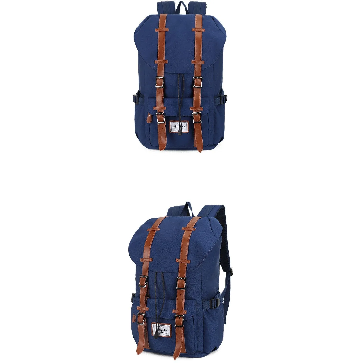 "The Outdoor" Leather Canvas Backpack