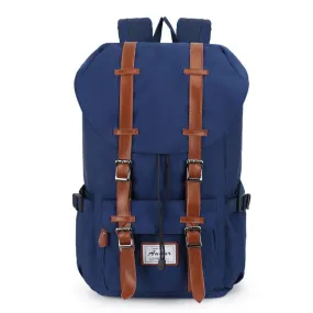 "The Outdoor" Leather Canvas Backpack